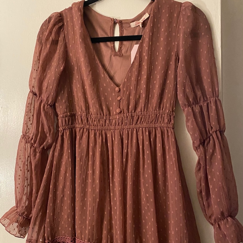 Country influenced rose pink dress